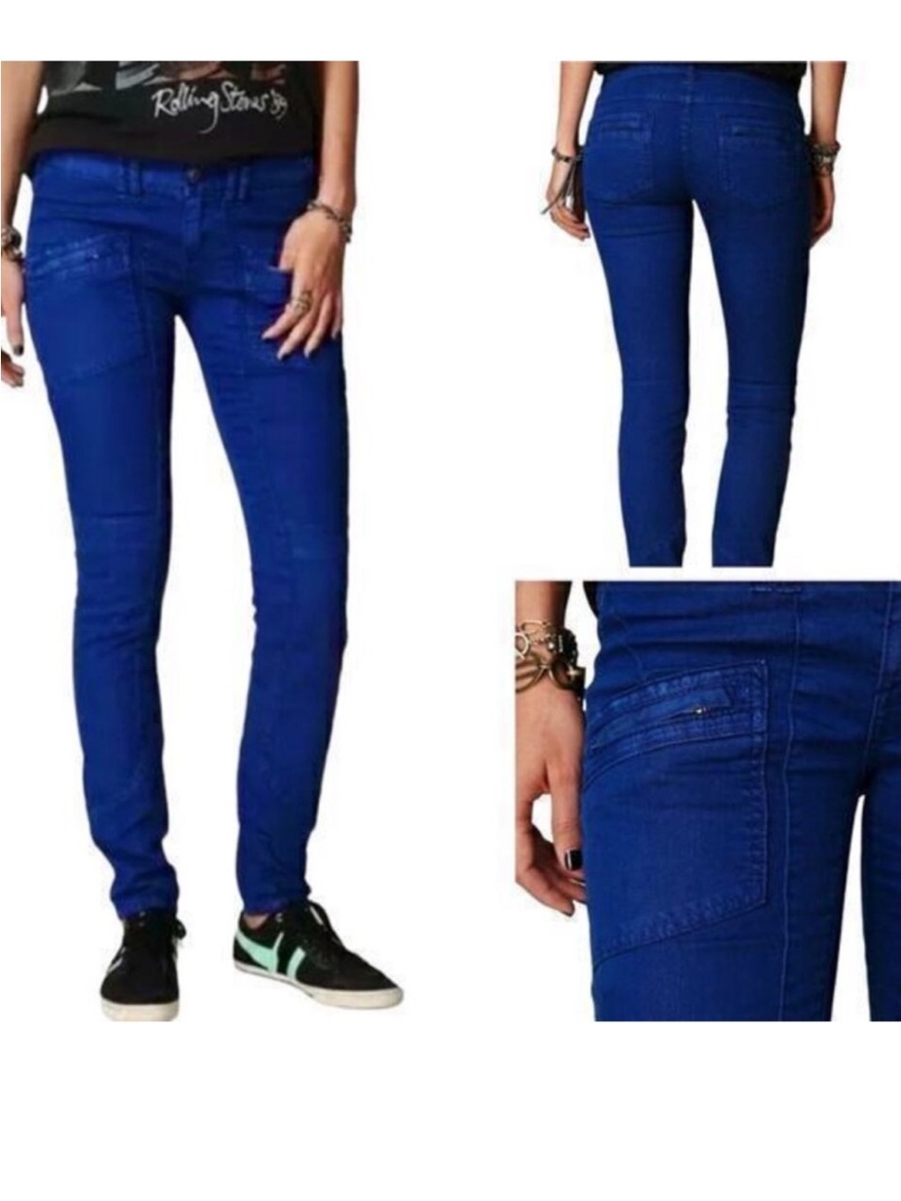 Free People Skinny Jeans in Bright Blue